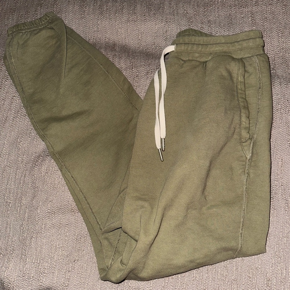 John Elliott Green Cotton Joggers in Size 2 (Medium)